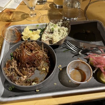 Trillium - Canton - Pulled pork, potato salad, and the amazing cornbread muffin is already gone! - Breweries Near Me - Canton, Massachusetts Trillium - Canton - Pulled pork, potato salad, and the amazing cornbread muffin is already gone! - Breweries Near Me - Canton, Massachusetts