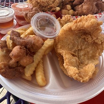 Surfside Club - catfish dinner with fritters - Seafood Near Me - Omaha, Nebraska