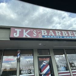 JK Barber & Beauty Shop - The front of the building