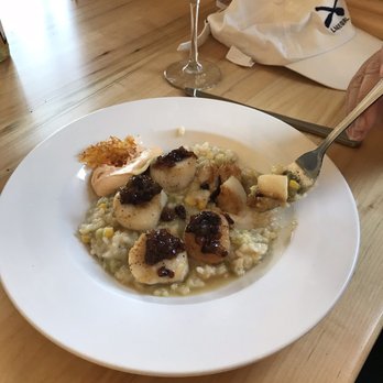The Loft - Scallops. Oh...and a comforting red wine. - New American Near Me - Tully, New York
