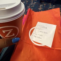 Zaza’s Coffee And Cuban Cafe - Café con leche with a Cuban sandwich
