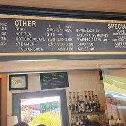 Rolling Bay Cafe - Beverage menu (9/13/23)
