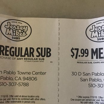 Jersey Mike's Subs - Fast Food Near Me - San Pablo, California Jersey Mike's Subs - Fast Food Near Me - San Pablo, California