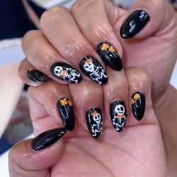 Day Nail Bar - Cute Black Halloween Nail Art at Day Nail Bar. CALL(408)591-1166 4750 Almaden Expy, San Jose, CA, 95118. Follow Us: IG @day_nailbar
