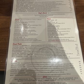 North Italia - Menu - Italian Near Me - Dunwoody, Georgia
