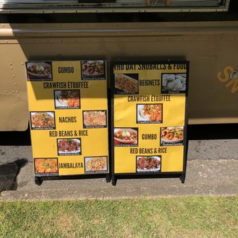 Who Dat Snoballs - the menus on the side of a food truck - Food Trucks Near Me Who Dat Snoballs - the menus on the side of a food truck - Food Trucks Near Me