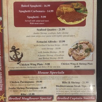 Mayflower Seafood and Restaurant - Menu - Seafood Near Me - Henderson, North Carolina