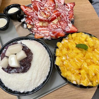 Sul & Beans - The original (red bean), mango and strawberry - Desserts Near Me - Irvine, California