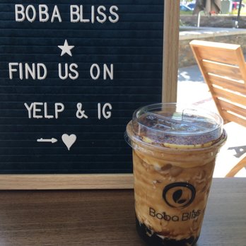 Boba Bliss - Creme Brûlée Pearl Latte (16oz/$6)- 5/5 stars. Highly recommended! - Bubble Tea Near Me - Mountain View, California