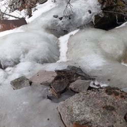 Lion Gulch to Irvin Homestead - Frozen waterfall