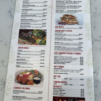 Zaatar Lebanese Grill - Menu - Lebanese Near Me - San Antonio, Texas