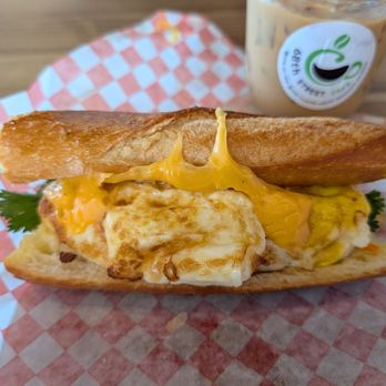 68TH Street Cafe - Egg Banh Mi HaNoi (under lunch menu #L3) - Coffee & Tea Near Me - Sacramento, California