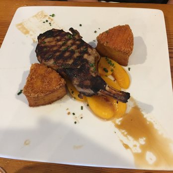 Lifesaving Station - Amazing pork chop with bourbon peaches - Breakfast & Brunch Near Me - Duck, North Carolina