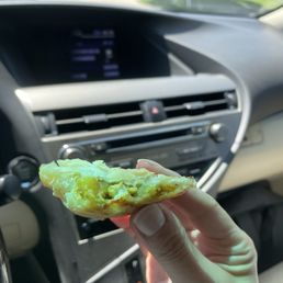 Snapped the last bite of the curry puff.