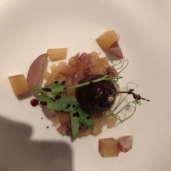 AdLib Restaurante - FoieGras grape with port of wine reduct. - Portuguese Near Me - Lisbon, 11 AdLib Restaurante - FoieGras grape with port of wine reduct. - Portuguese Near Me - Lisbon, 11
