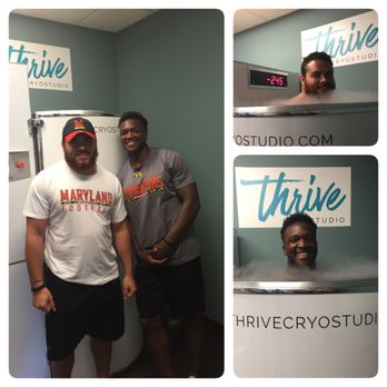 Thrive CryoStudio - University of Maryland Football Players get their recovery on! - Cryotherapy Near Me - Annapolis, Maryland