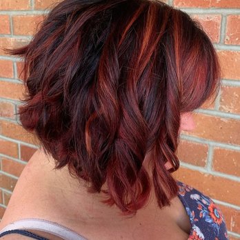 Image Resorts day Spa & Salon - Mercy Stylist: Asymmetrical Bob with Red Weave - Hair Salons Near Me - Camarillo, California