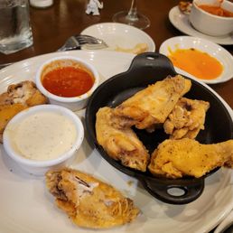 Wings sauce on the side even the ranch delicately delicious. Wings sauce on the side even the ranch delicately delicious.