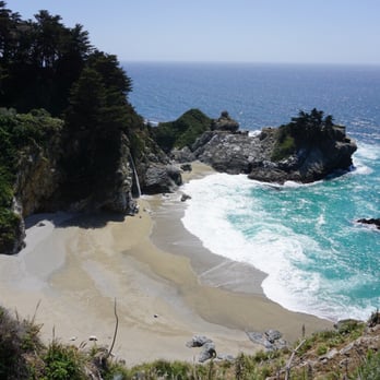 McWay Falls - McWay falls from the overlook trail - Beaches Near Me - Big Sur, California McWay Falls - McWay falls from the overlook trail - Beaches Near Me - Big Sur, California