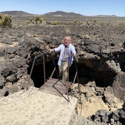 Mojave Lava Tubes - Entrance with staircase