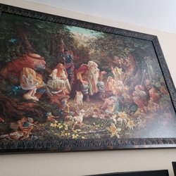 Amantes Custom Frame And Gallery - 37x44 .. stretched and framed there. Great work and great service. Once upon a time by James Christensen if curious
