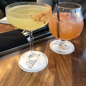 Maison Pickle - Left - green machine, right - Joan of arc - Cocktail Bars Near Me - New York, New York