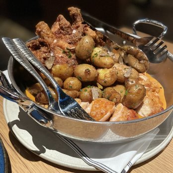 Bacan - Whole Truffle Chicken - Fried Legs/Thighs, Sous vide Breasts, Patatas Bravas - So delicious - Cocktail Bars Near Me - Orlando, Florida Bacan - Whole Truffle Chicken - Fried Legs/Thighs, Sous vide Breasts, Patatas Bravas - So delicious - Cocktail Bars Near Me - Orlando, Florida
