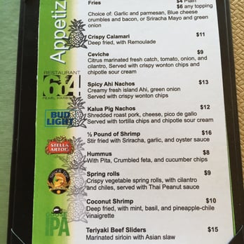 Restaurant 604 - Aloha Hour Menu. - Breakfast & Brunch Near Me - Honolulu, Hawaii