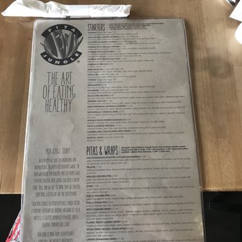 Pita Jungle - Front of menu - Mediterranean Near Me - Gilbert, Arizona Pita Jungle - Front of menu - Mediterranean Near Me - Gilbert, Arizona