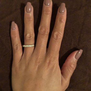 Sparkling Nails - I got a fill with a squarish ballerina shape.  Color: hazelnut - Nail Salons Near Me - Centerville, Utah