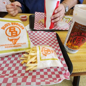 Bud's Broiler - Meal on table - Burgers Near Me - New Orleans, Louisiana