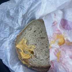 Dunkin' - Grilled cheese?!? Barely a grilled cheese, they took bread and cheese and microwaved it to melt the cheese.