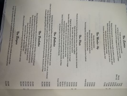 Menu photo 2 Homard Bleu Paris, 75