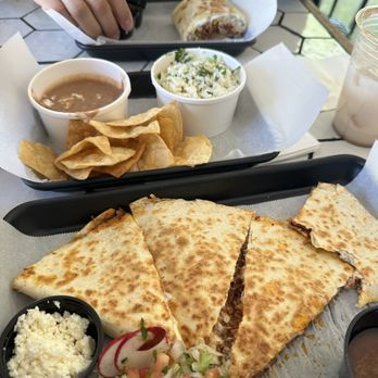 Buenos Dias - Birria quesadilla and Cali burrito and rice and beans - were so good!! - Mexican Near Me - Las Vegas, Nevada Buenos Dias - Birria quesadilla and Cali burrito and rice and beans - were so good!! - Mexican Near Me - Las Vegas, Nevada