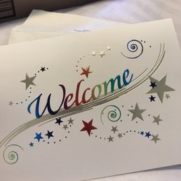 Welcome card to welcome me as a new patient! So unexpected & so appreciated! (April, 2017)