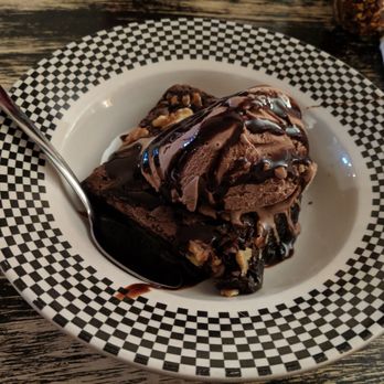 The Alpine Restaurant and Bar - Homemade brownie with chocolate ice cream. Yum! - New American Near Me - Georgetown, Colorado The Alpine Restaurant and Bar - Homemade brownie with chocolate ice cream. Yum! - New American Near Me - Georgetown, Colorado