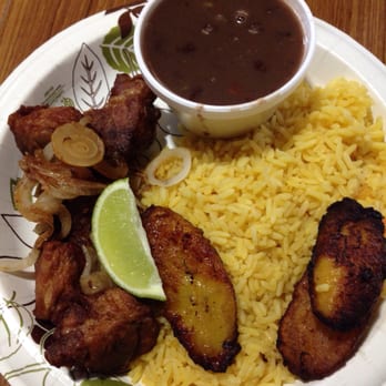 Mervis' Cafe - Roasted pork chunks, black beans, yellow rice lunch special $8.95 - Coffee & Tea Near Me - Fort Pierce, Florida Mervis' Cafe - Roasted pork chunks, black beans, yellow rice lunch special $8.95 - Coffee & Tea Near Me - Fort Pierce, Florida