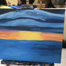 Background of the picture completed. Background of the picture completed.