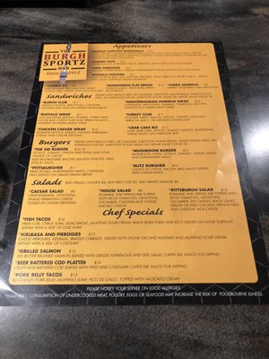 Menu photo 3 The Burgh Sportz Bar Coraopolis, PA