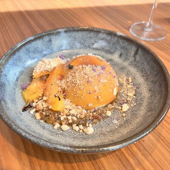 Luminosa - GRILLED PEACH SEMIFREDDO - Italian Near Me - Asheville, North Carolina