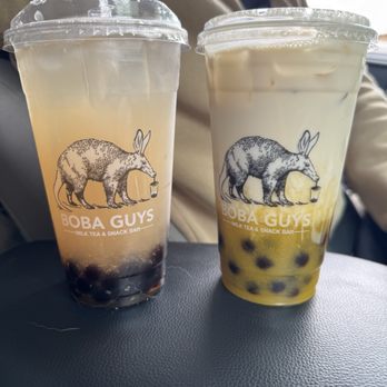 The Burrow - Left - Lychee Oolong Right - Mango Fields - Bubble Tea Near Me - Brisbane, California The Burrow - Left - Lychee Oolong Right - Mango Fields - Bubble Tea Near Me - Brisbane, California