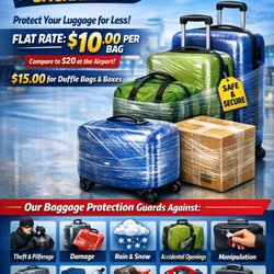 Airport Luxury Shuttles - Bag Wrapping available