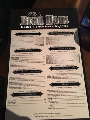 Menu photo 6 OB's Brau Haus Appleton, WI