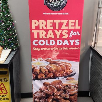 Philly Pretzel Factory - a sign for pretzel trays - Bakeries Near Me - Babylon, New York