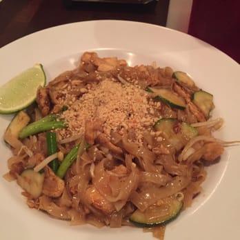 Jasmine Thai Restaurant - Chicken Pad Thai with zucchini added - Thai Near Me - Destin, Florida Jasmine Thai Restaurant - Chicken Pad Thai with zucchini added - Thai Near Me - Destin, Florida