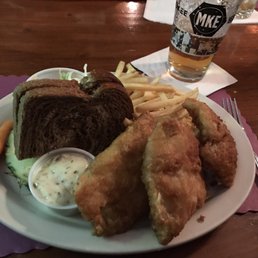 Fried Haddock with fries and slaw. Fried Haddock with fries and slaw.