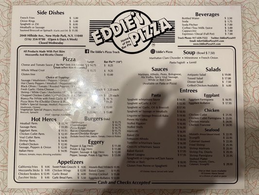 Menu photo 2 Eddie's Pizza New Hyde Park, NY Menu photo 2 Eddie's Pizza New Hyde Park, NY