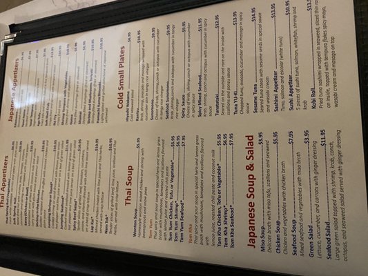 Menu photo 8 Sushi Thai Too Naples, FL