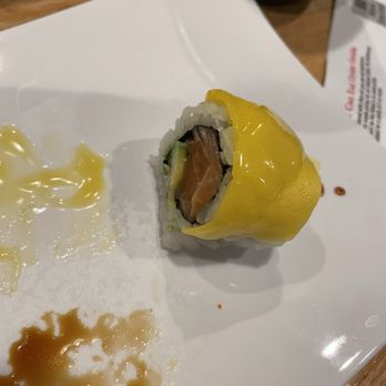 Genki Japanese Cuisine - Mango salmon roll - Japanese Near Me - Hamden, Connecticut Genki Japanese Cuisine - Mango salmon roll - Japanese Near Me - Hamden, Connecticut