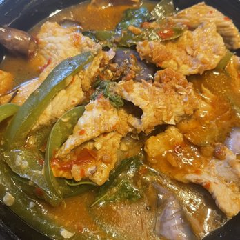 Thai Time - Basil eggplant with pork - Thai Near Me - Falls Church, Virginia Thai Time - Basil eggplant with pork - Thai Near Me - Falls Church, Virginia